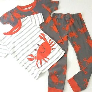 CARTER'S 3 Pc. Crab Pajama Set